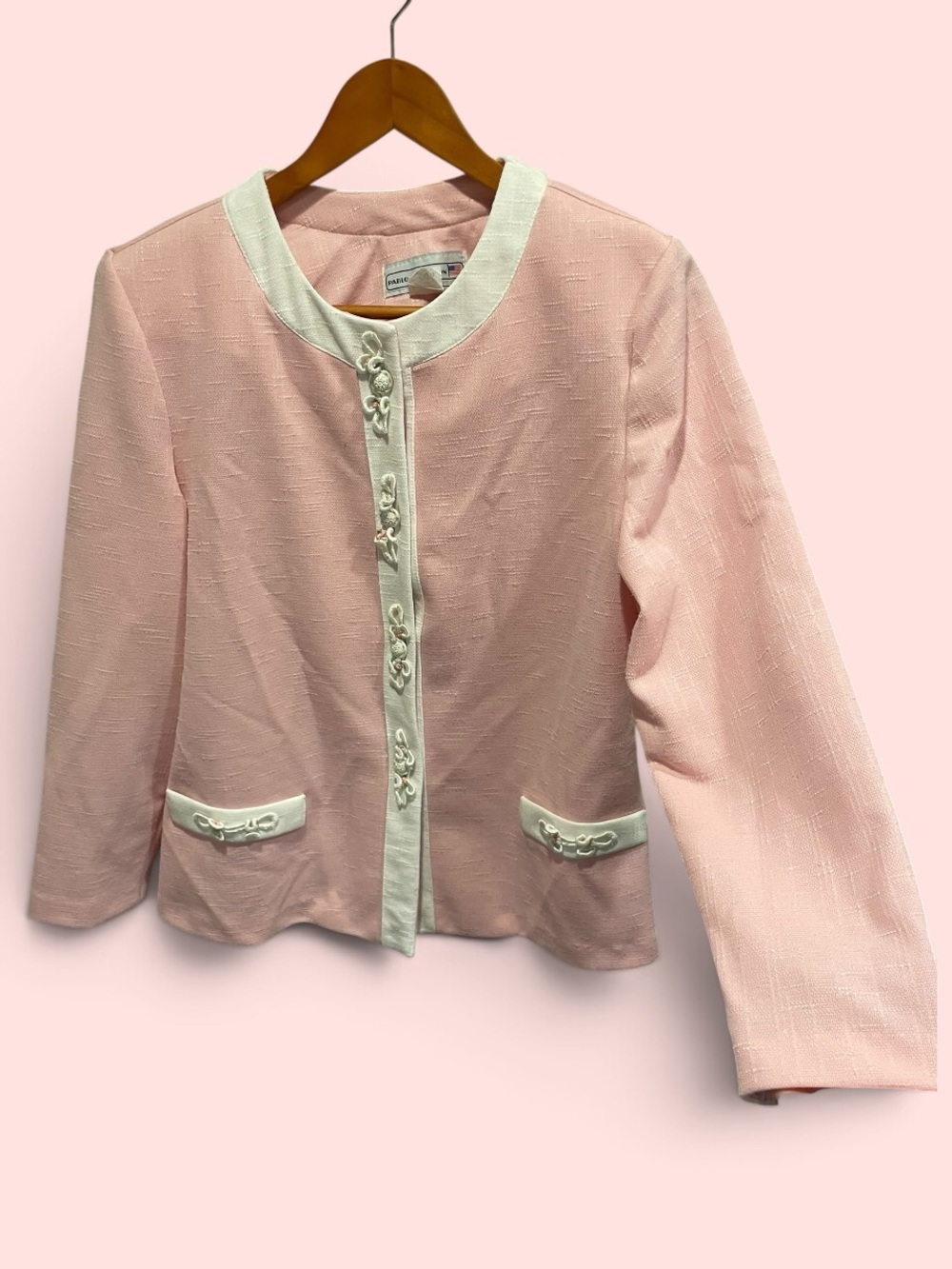 Cute vintage 80s strawberry shortcake chunky button front blazer twee mod